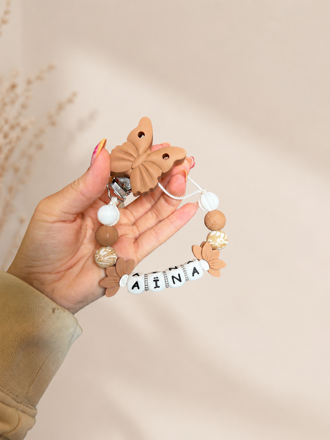 Attache Clips fantaisie avec perle fantaisie